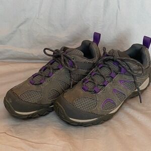 Merrell Women's Gray Purple Hiking Trail Shoes Air Cushion Size 8